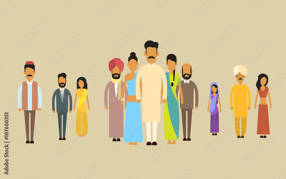 Indian Business People Group, India Team With Leader Indian Business People Group, India Team With Leader