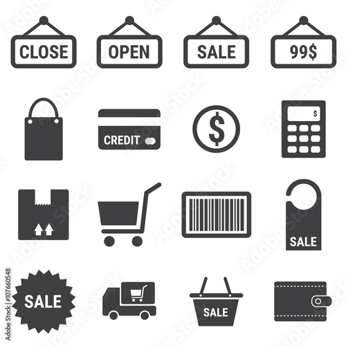 Shopping Icon Set.