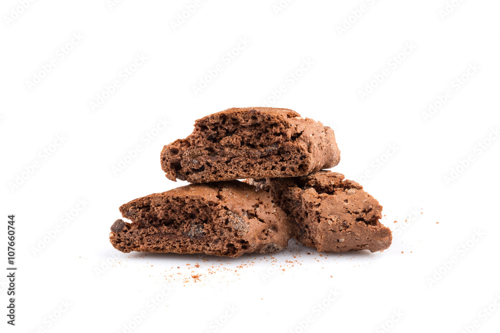 Cantucci with chocolate pieces Cantucci with chocolate pieces