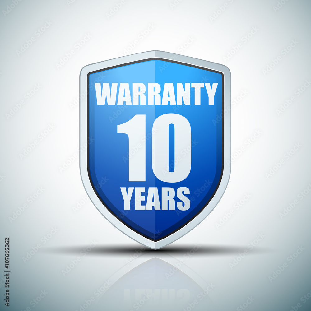 10 Years Warranty shield