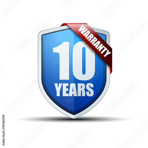 10 Years Warranty shield