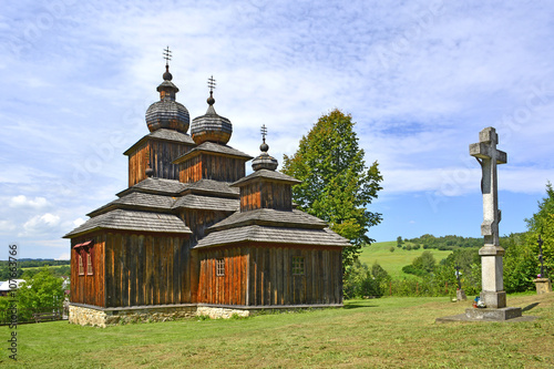 Greek Catholic wooden church, Dobroslava, Slovakia photo