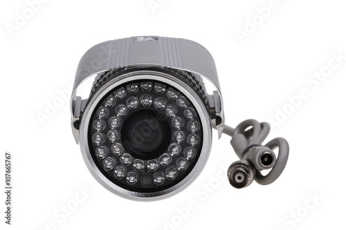 External security surveillance camera with night vision LED backlight