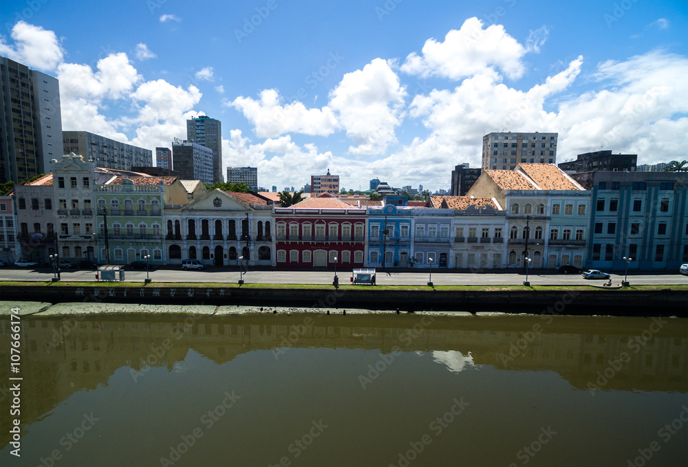Houses on Aurora street, Recife, Pernambuco, Brazil