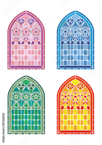 Stained glass window stencils