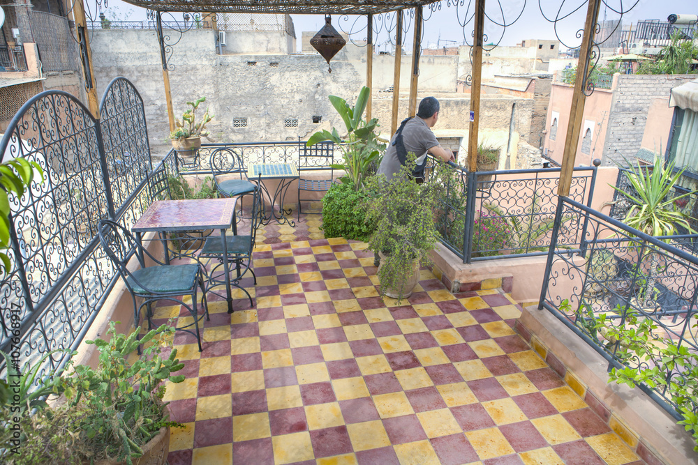 Moroccan terrace, Marakech