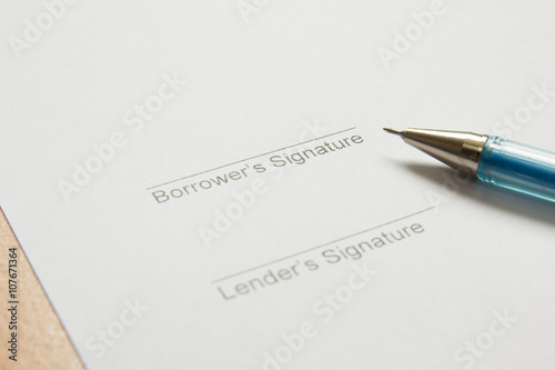 Foto Signature signing in borrower part