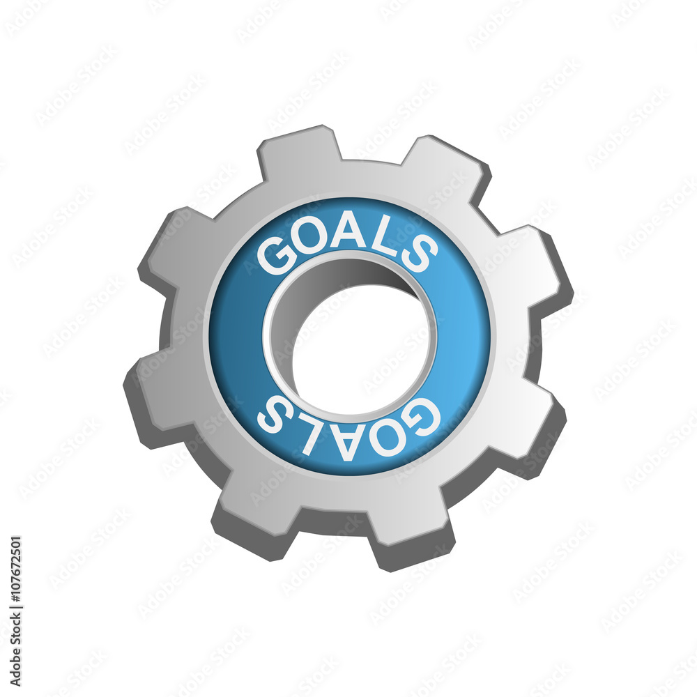 Obraz premium Goals on Settings Icon