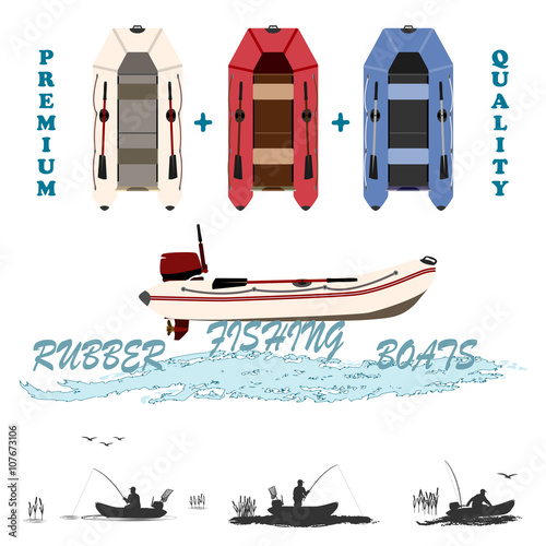 
set of rubber boats in different colors of high quality material.
totally vector illustration