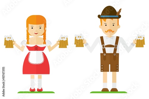 bavarian waitresses and waiters