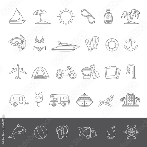 Line Icons - Summer