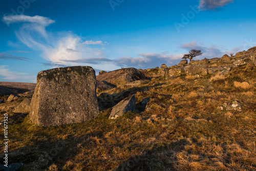 Granite rocks in wild open area