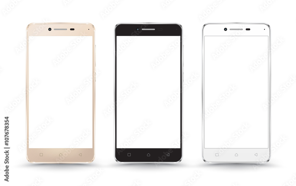 New realistic mobile phone smartphone collection mockups with blank screen isolated on white background. Vector illustration. for printing and web element, Game and application mockup. New realistic mobile phone smartphone collection mockups with blank screen isolated on white background. Vector illustration. for printing and web element, Game and application mockup.
