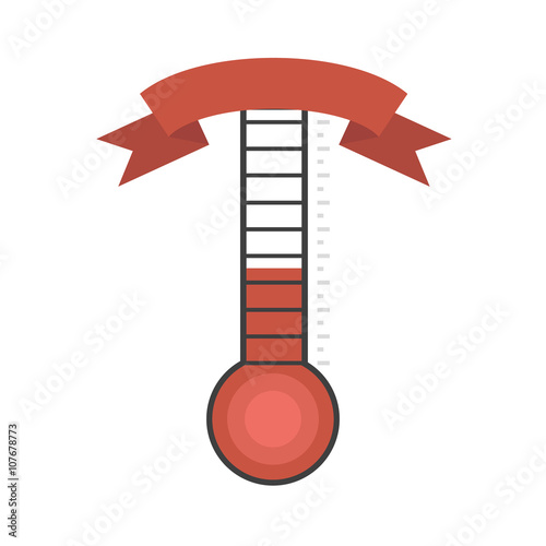 Achievement thermometer with blank banner