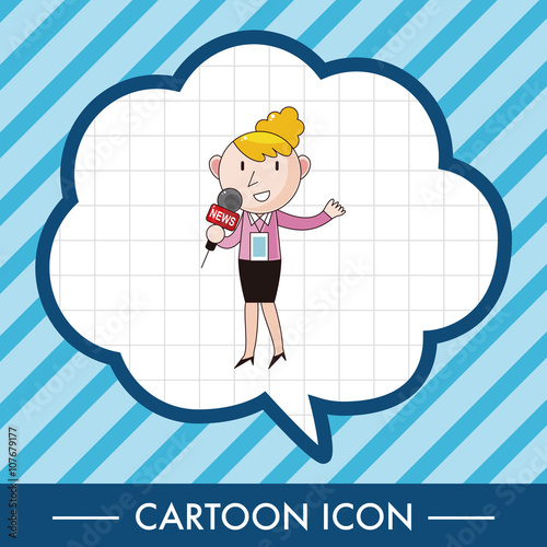 Reporter and photographer theme elements vector,eps