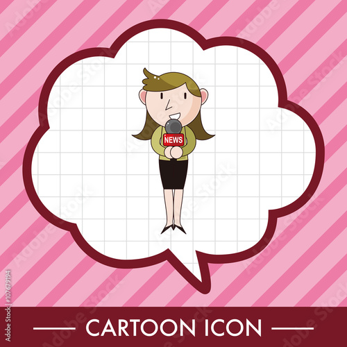 Reporter and photographer theme elements vector,eps