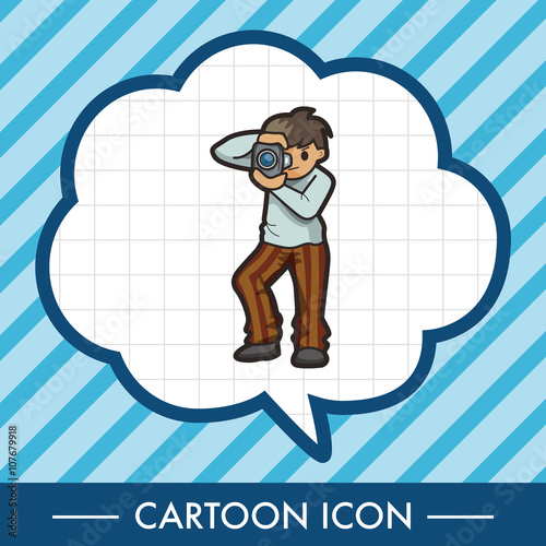 Reporter and photographer theme elements vector,eps