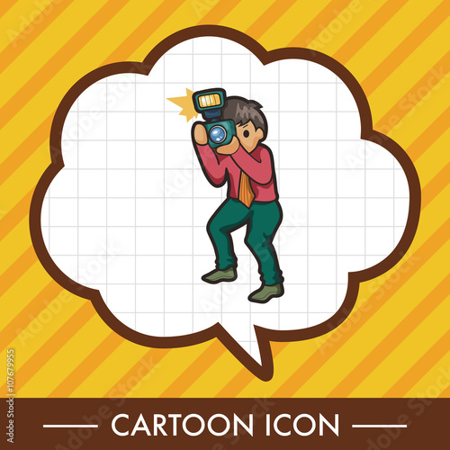 Reporter and photographer theme elements vector,eps