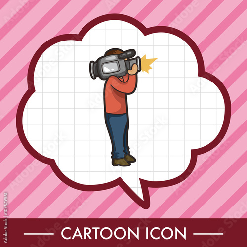 Reporter and photographer theme elements vector,eps