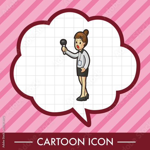 Reporter and photographer theme elements vector,eps