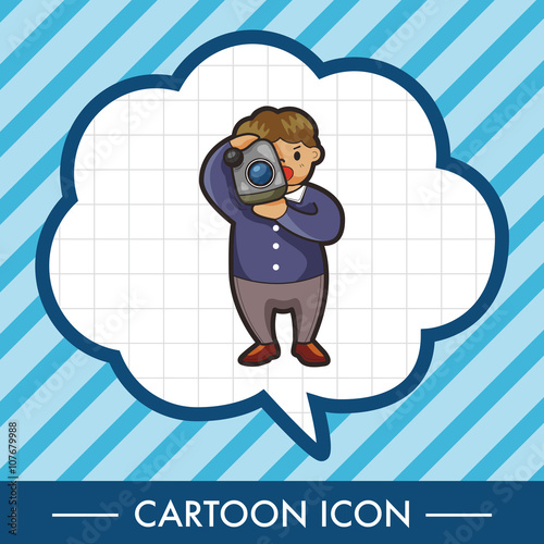 Reporter and photographer theme elements vector,eps