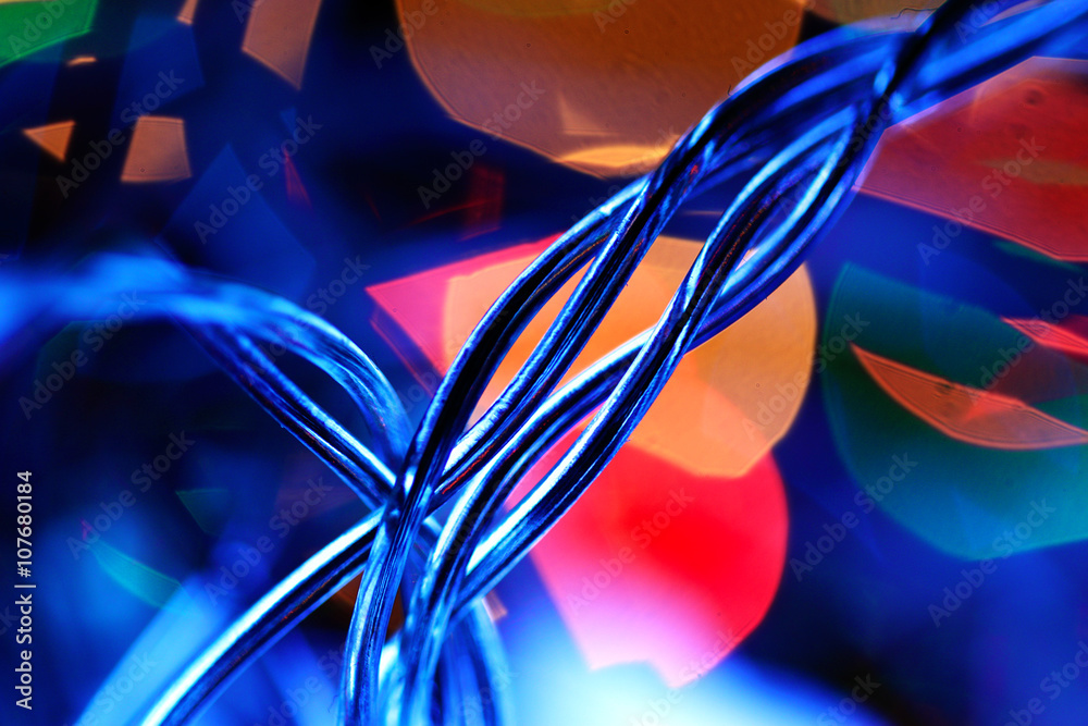Obraz premium background macro blue wires