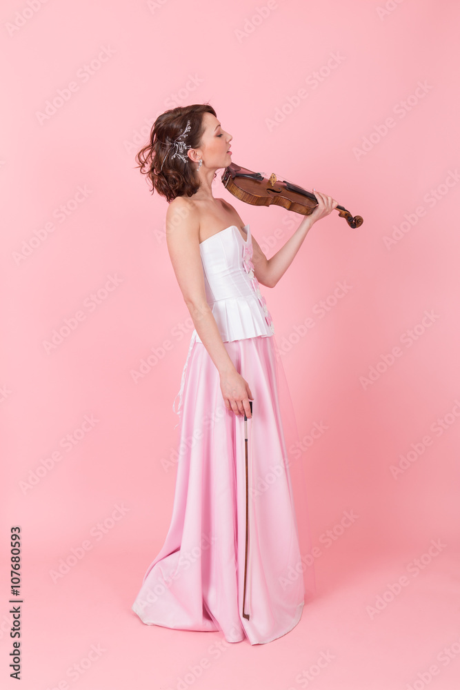 woman with a violin