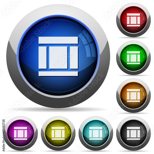 Three columns web layout button set