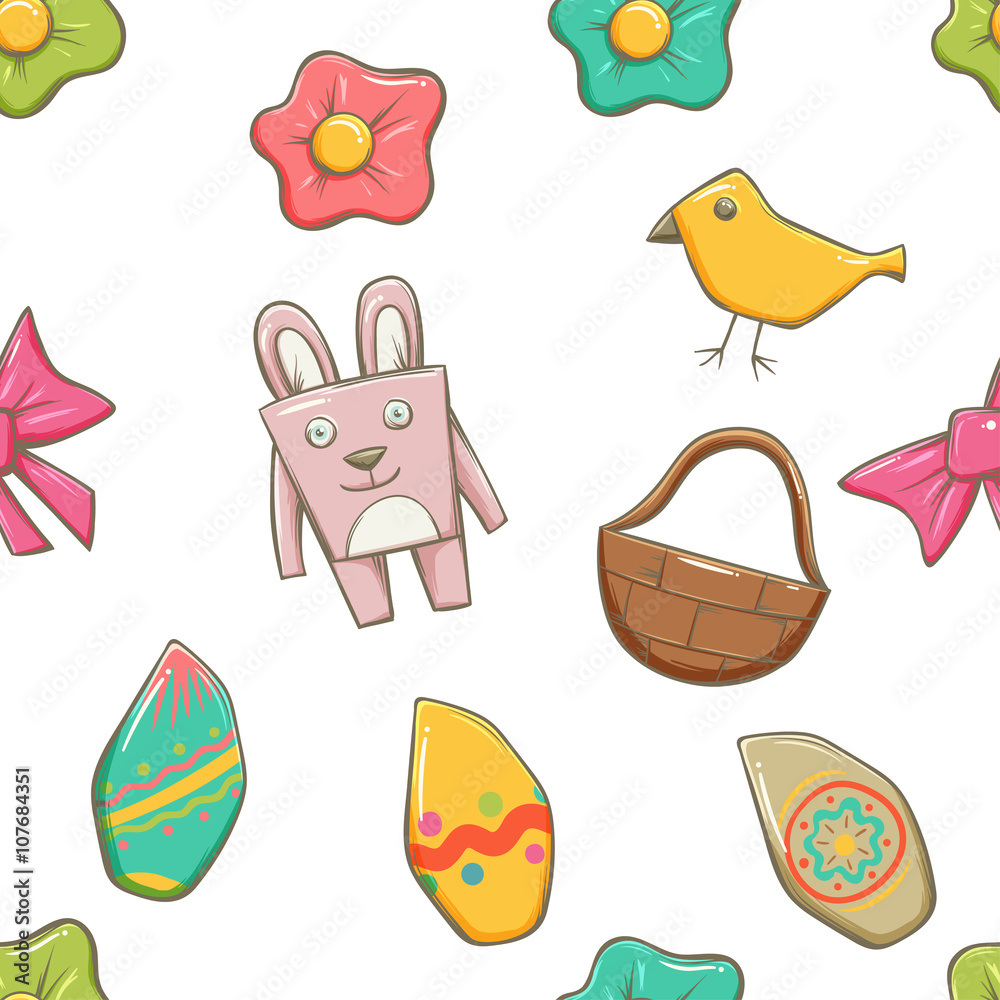 Easter Elements Seamless Texture