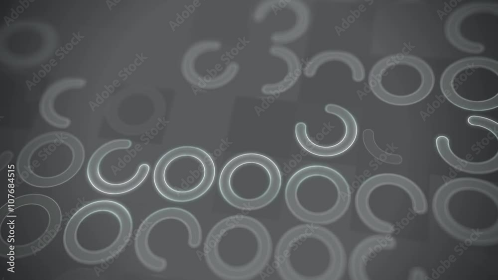 Abstract geometrical pattern animation with glow on dark background