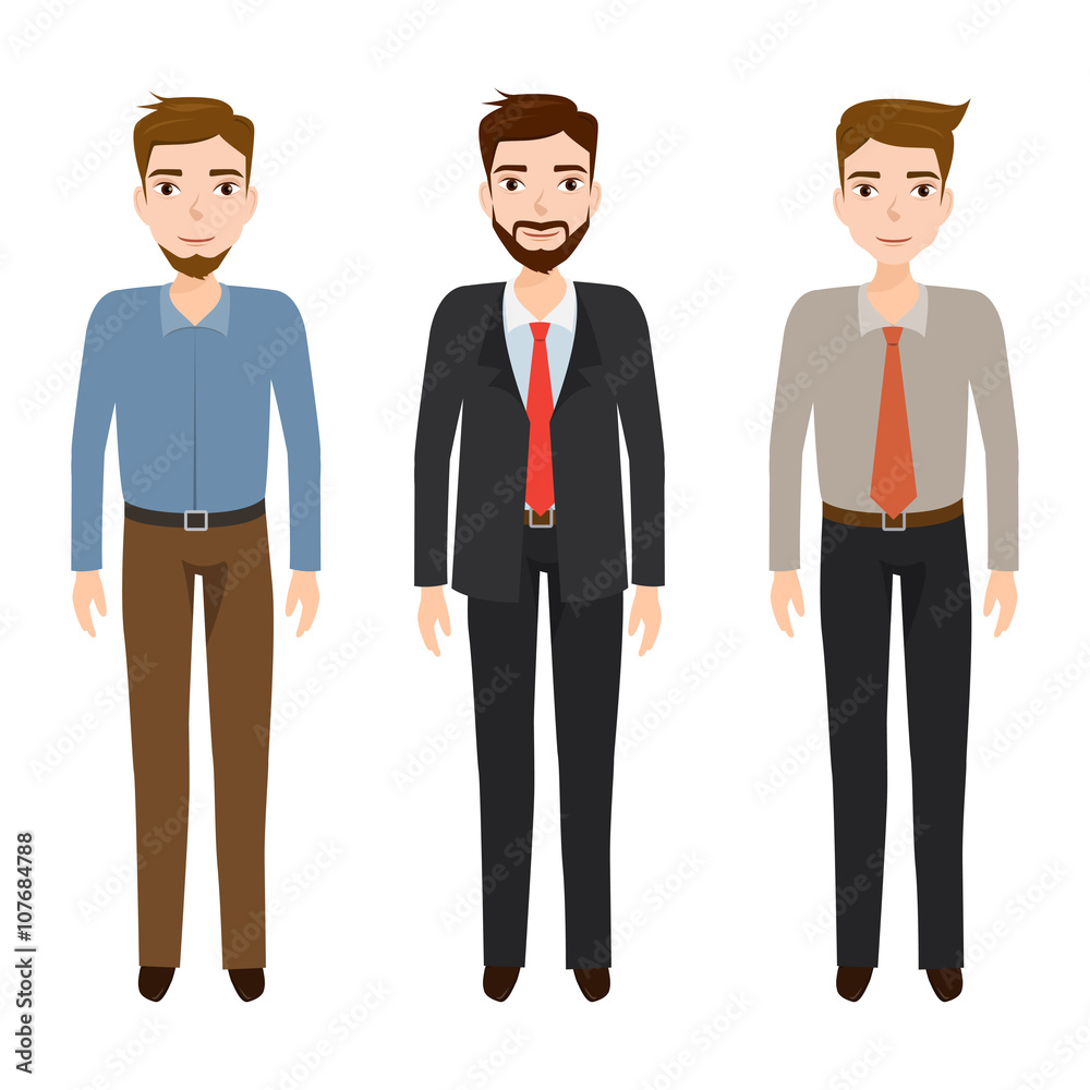 Set of man character at office work. Business poeple. Set of man character at office work. Business poeple.