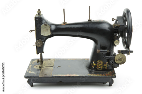 vintage sewing machine /portrait of a old italian sewing machine