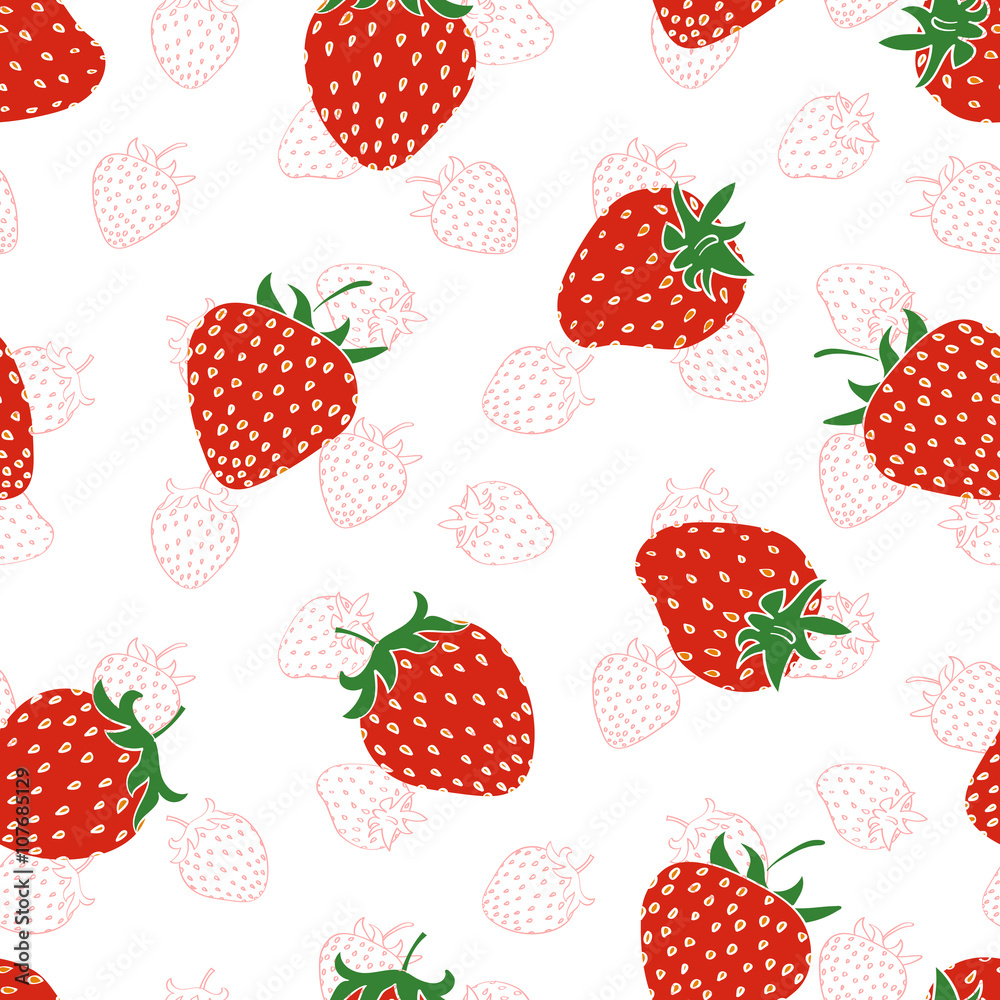 Strawberry seamless pattern. Vector repeating background. Strawberry seamless pattern. Vector repeating background.