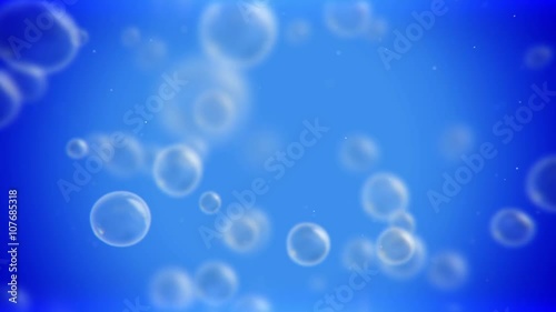 Wallpaper Mural Bubbles floating up animation on blue background Torontodigital.ca
