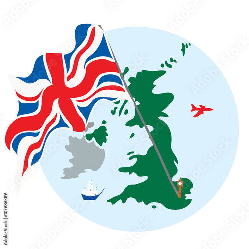 The United Kingdom of Great Britain and Northern Ireland/Island United Kingdom of Great Britain with the flag ships and aircraft