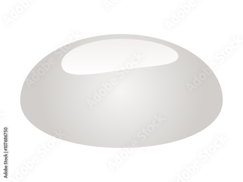 Raindrop cake gelatinous dessert / water drew droplet flat icon for food apps and websites