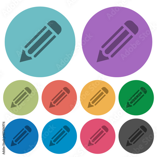 Color pencil flat icons