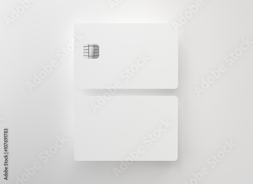 Plastic Credit Cards Mockup
