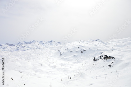Winter snow covered mountain peaks in Europe © Jure Korosec