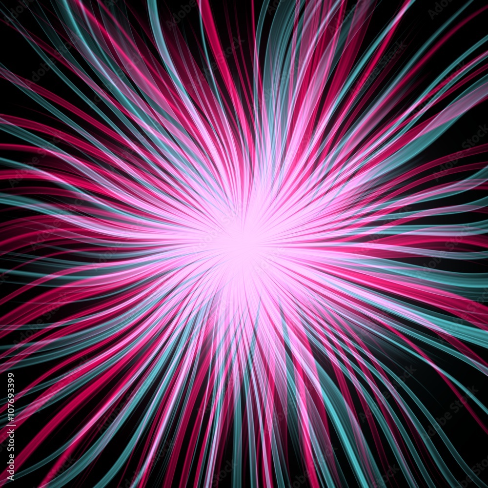 Obraz premium Abstract bright plasmatic texture on black background