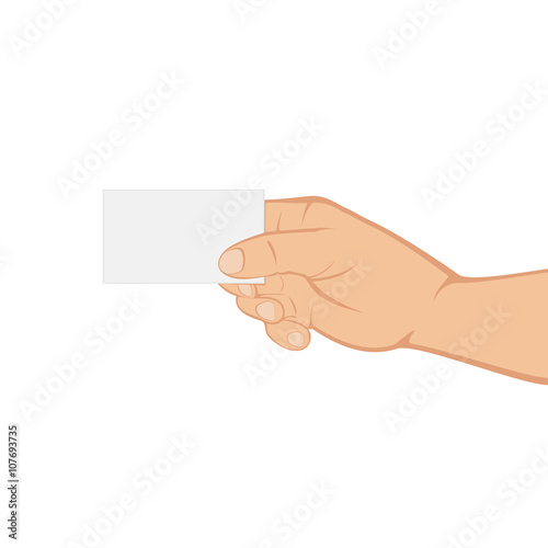 Hand with card