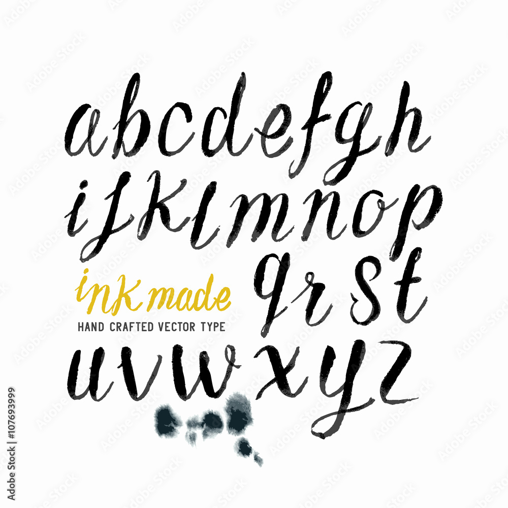 Black Ink Vector Letters Black Ink Vector Letters