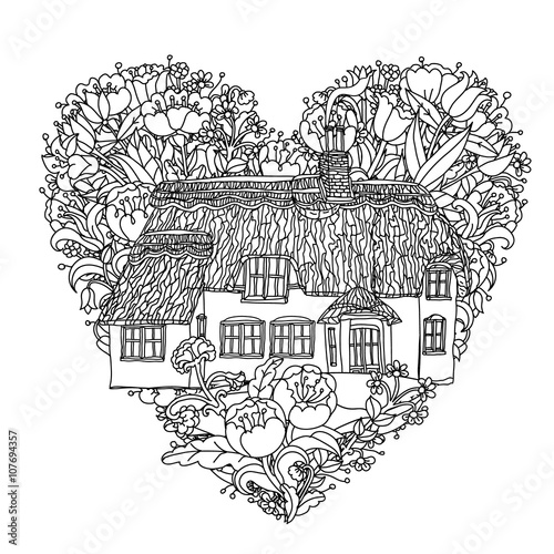 heart. Spring Pattern