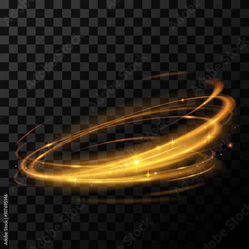 gold circle light effect