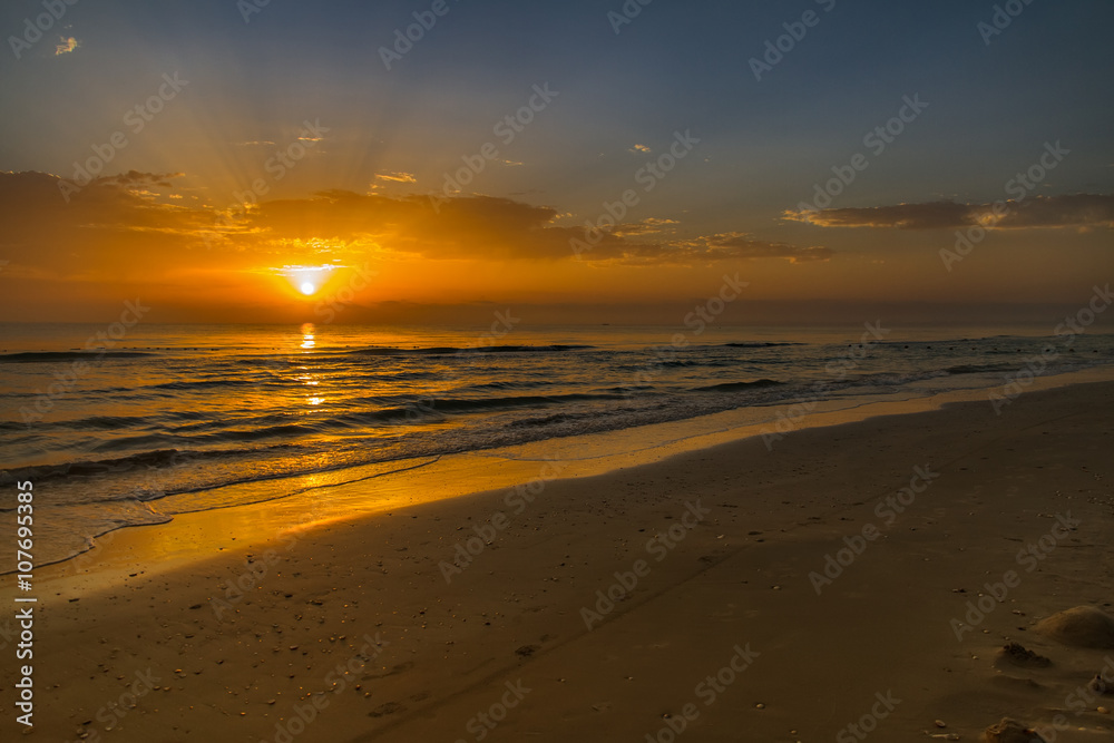 Dawn on the Mediterranean Sea