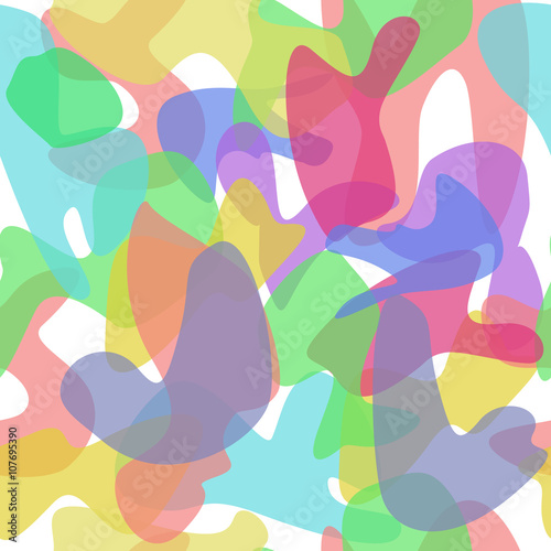 Seamless pattern colored spots. Color texture with transparency.