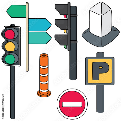 vector set of traffic icon