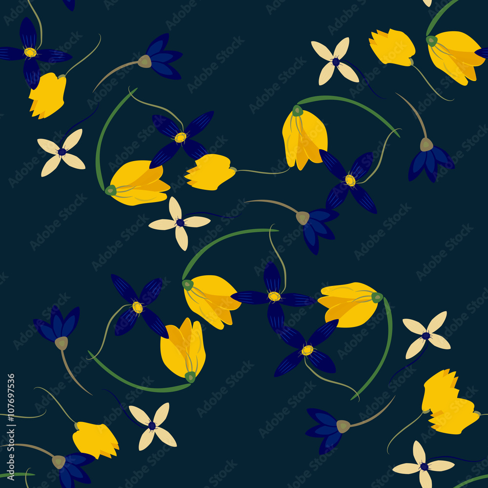 Light floral background in vector. Colorful spring natural cover, print, for web