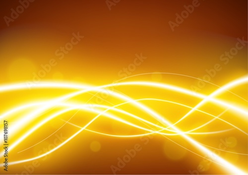 Futuristic light gold line glowing background