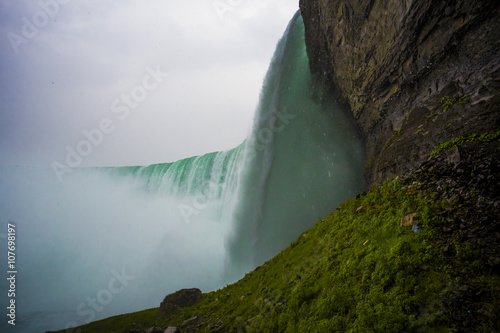 Summertime View of Niagara Falls from Ontario Canada Side